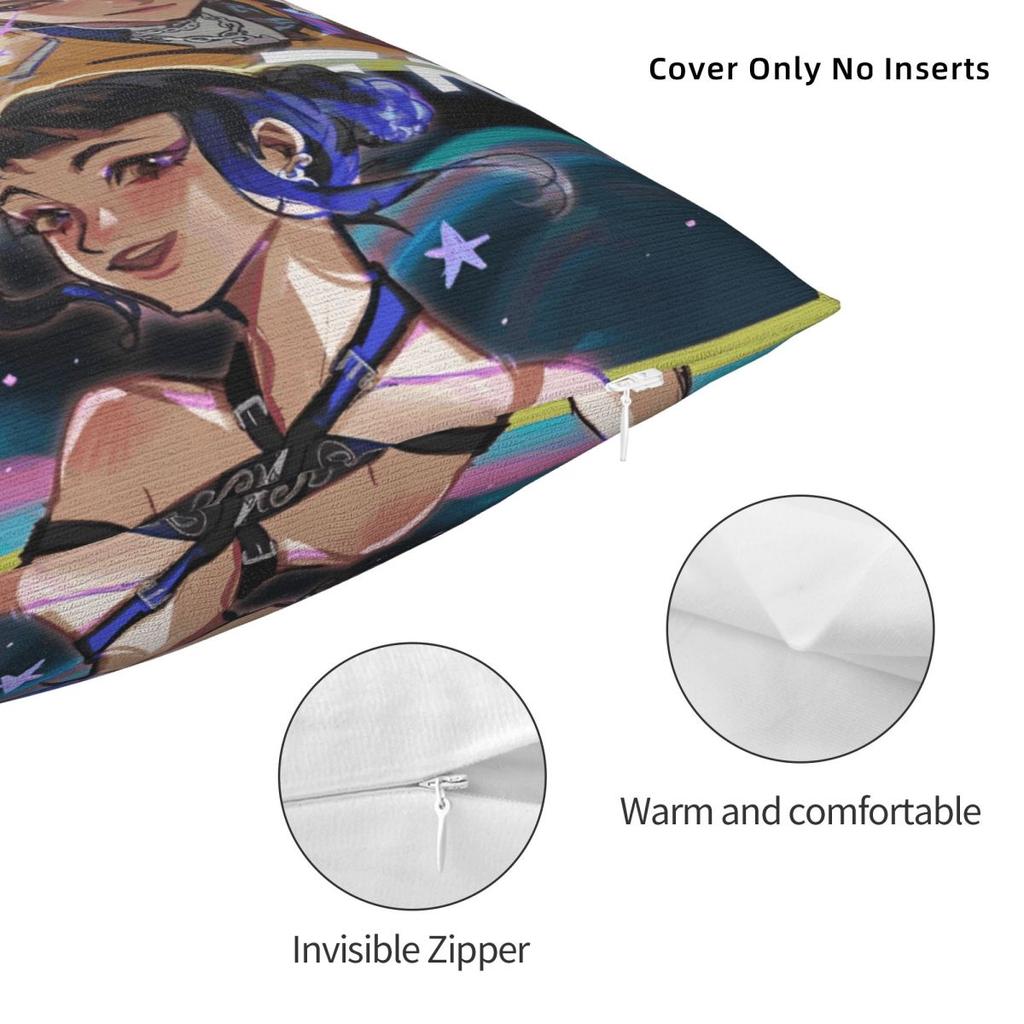 Huntri Girl Group K-pop Demon Hunters Pillowcases Cushion Cover Flim 2025 Pillow Covers Sofa Decoration Zipper Multi Size