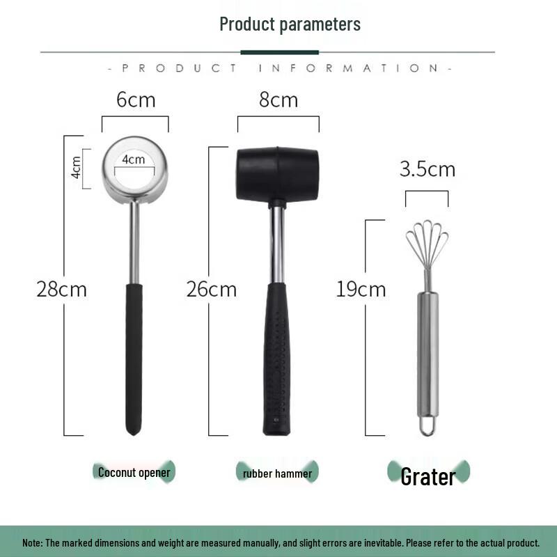 3-Piece Coconut Opener Set