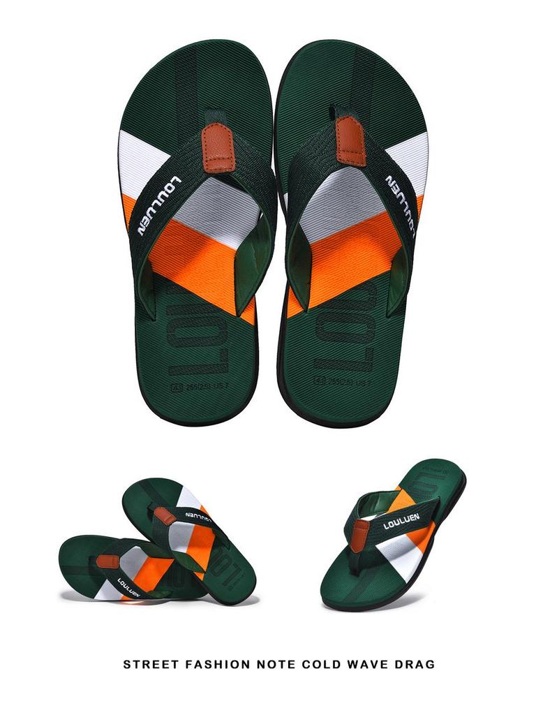 Korean Style Men's Non-Slip Beach Flip-Flops: Trendy, Cool, Outdoor Slippers