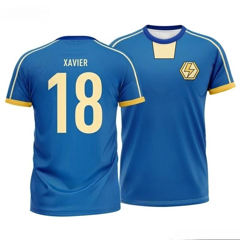 Summer new style football team uniform style 3D printed T-shirt for men- streetwear,outdoor leisure,sports and training clothing