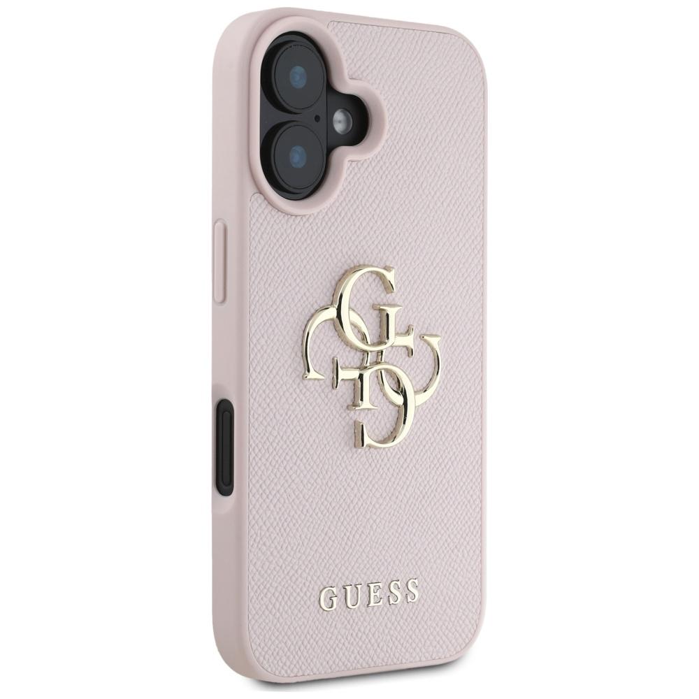Etui Guess Grained Big 4G Logo Small     Classic Logo Do Iphone 16 Różowy