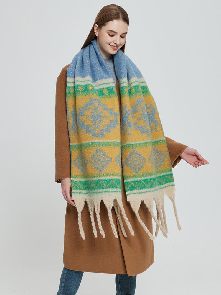 New Imitation Cashmere Women Scarf Winter Preppy Style Tassel Pashmina Mujer Female Foulard Bufanda Long Thick Wrap Shawl