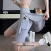 Damen Übergröße Zweiteiliger Rock mit Shorts und Taschen - Sommer Rad- & Yoga-Bekleidung
