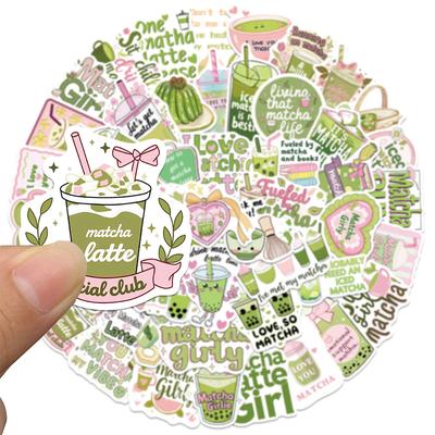 50PCS Green Aesthetic Stickers Cute Plant Food Vsco Sticker Waterproof Vinyl Decals for Scrapbook Water Bottle Laptop Computer