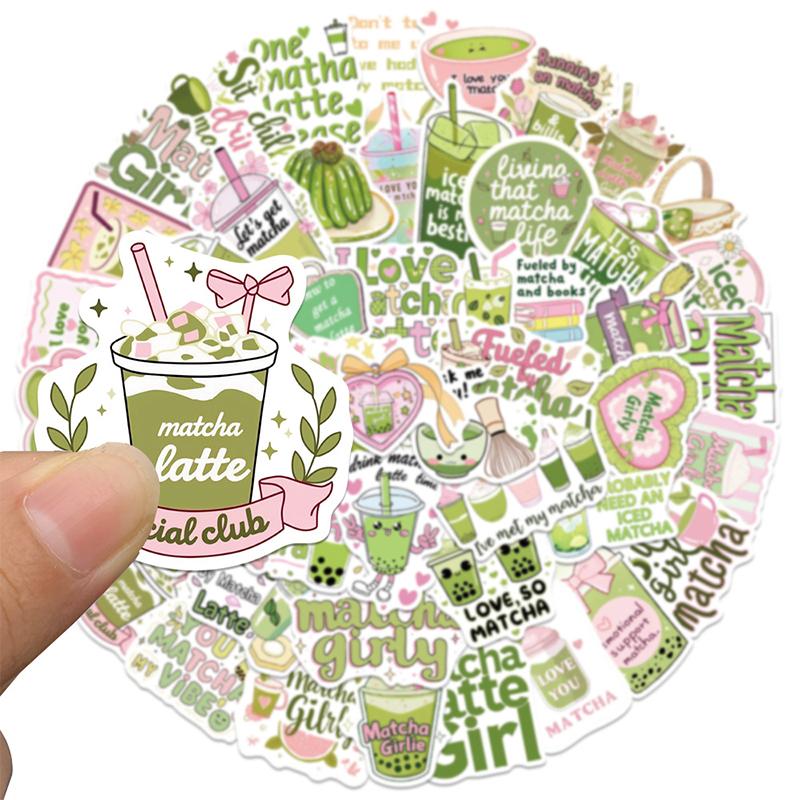 50PCS Green Aesthetic Stickers Cute Plant Food Vsco Sticker Waterproof Vinyl Decals for Scrapbook Water Bottle Laptop Computer