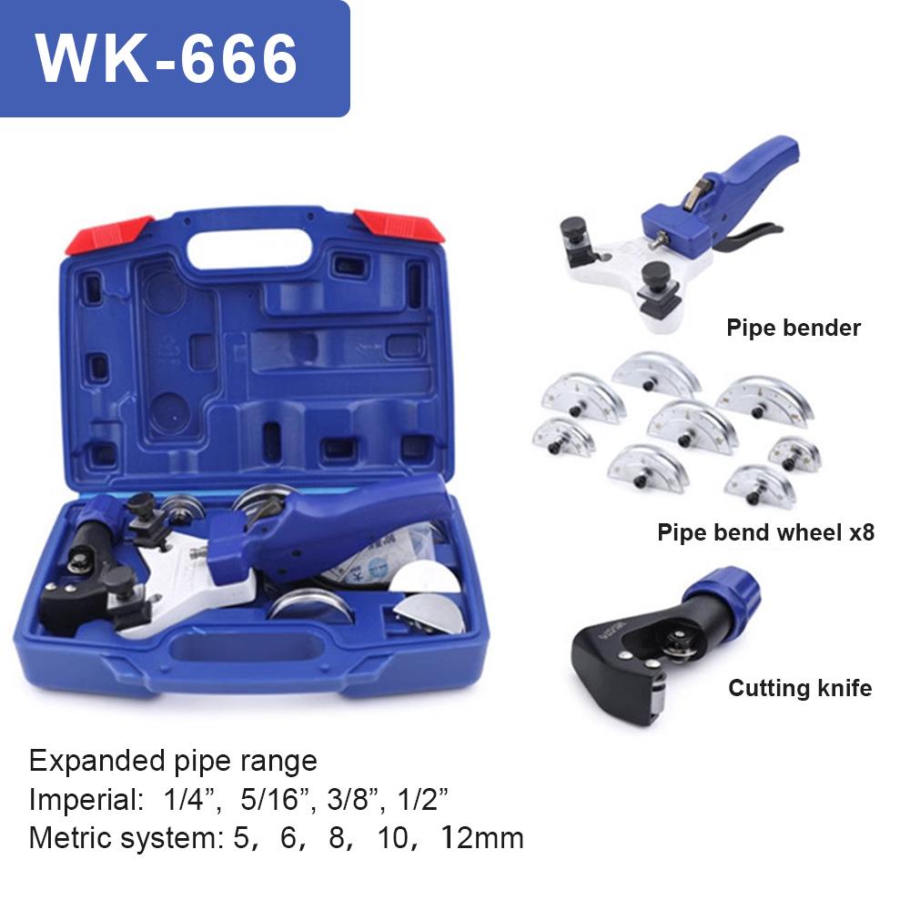 

Manual Tube Bender Copper Tube Bending Tool Set Manual Tube Bending Machine for 5-12MM Air Conditioning Aluminum Copper Tube