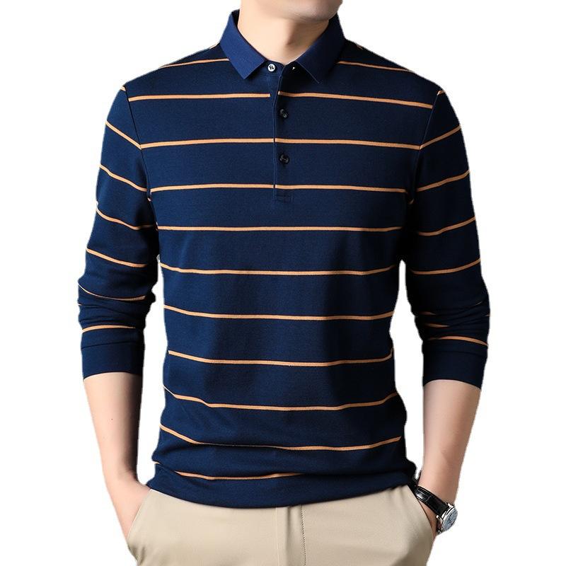 Полосатая мужская рубашка-поло — фото 5