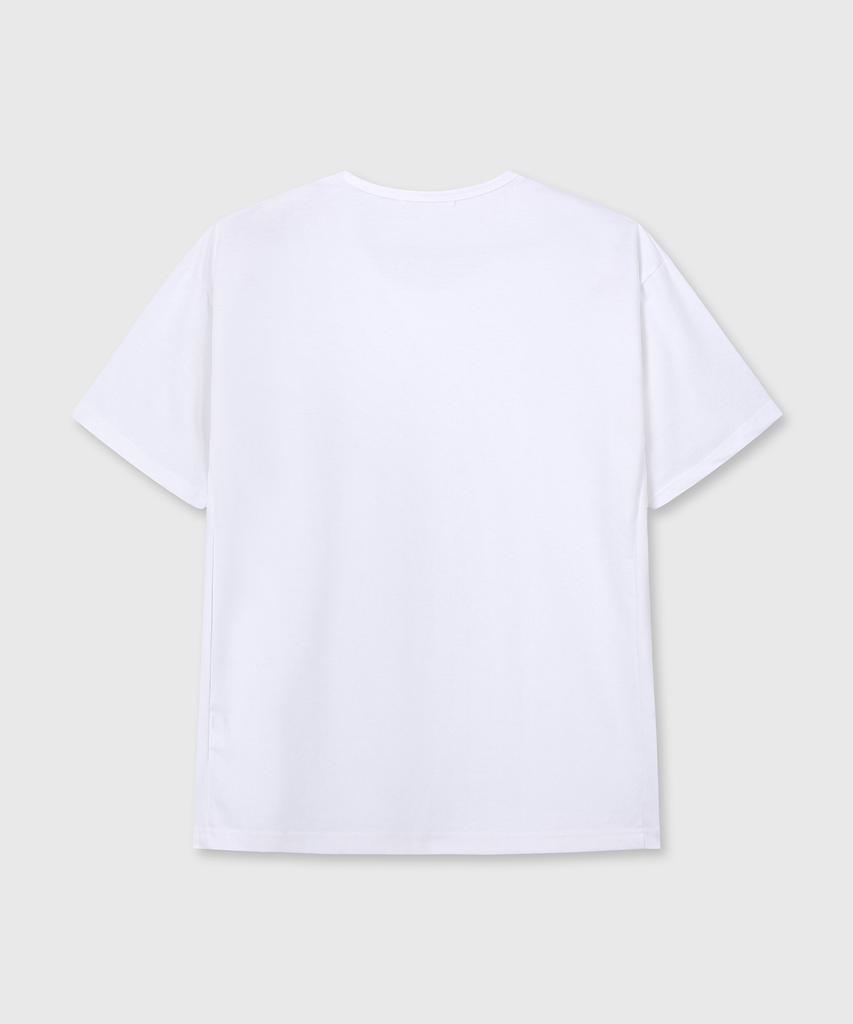 Daibeuin Uniform U Neck T-Shirts (White)