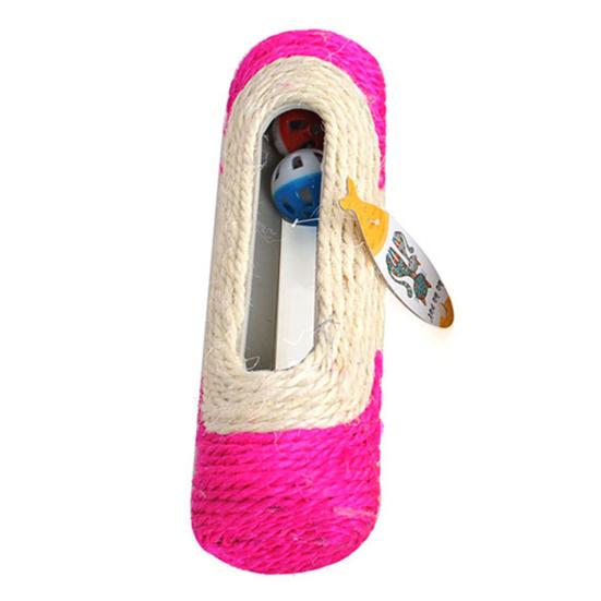 

Pet Cat Scratching Post 3 Rolling Ball Sisal Tunnel Training Interactive Toy