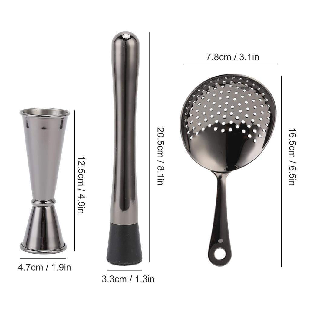 11PCSCelsiusSet Cocktail Shaker Set Bartender Kit Cocktail Strainer Stainless Steel Barware for Home Party