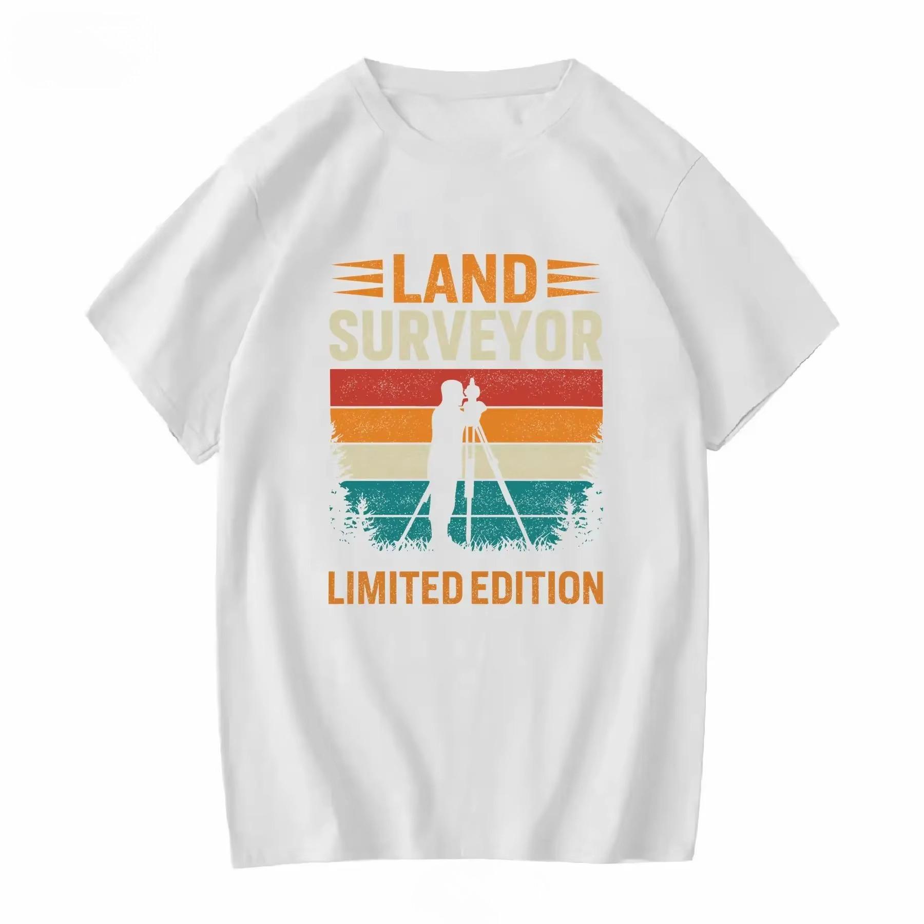 

Unique Surveyor Themed T Shirt Perfect for Land Mapping Experts Geomatics Apparel Short Sleeves Vintage Washed Fashion L