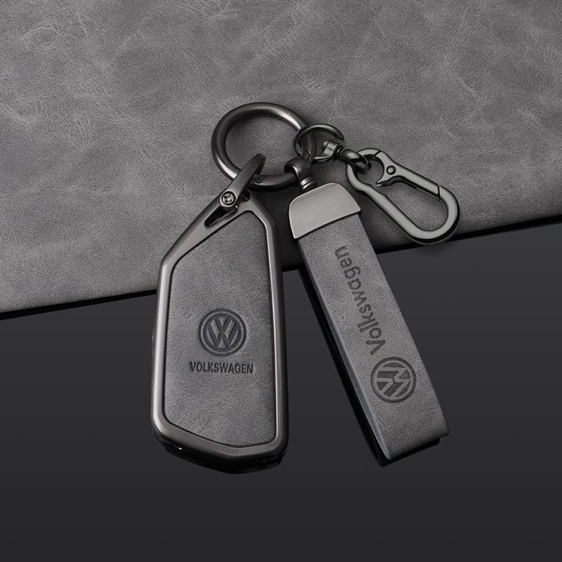 Legierung Leder Auto Schlüsselhülle Vollabdeckung Schale Für VW Volkswagen ID.3 ID.4 Golf 8 2022 2023 MK8 Auto Schlüsselanhänger Zubehör