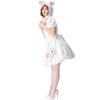 White Bunny Animal Cosplay Costumes Dress Halloween Party Performance Stage