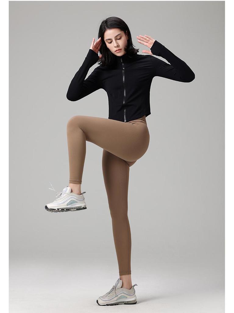Women's Fleece-Lined High-Waist Yoga Pants - Warm, Soft, Hip-Lifting Fitness Leggings for Autumn/Winter.