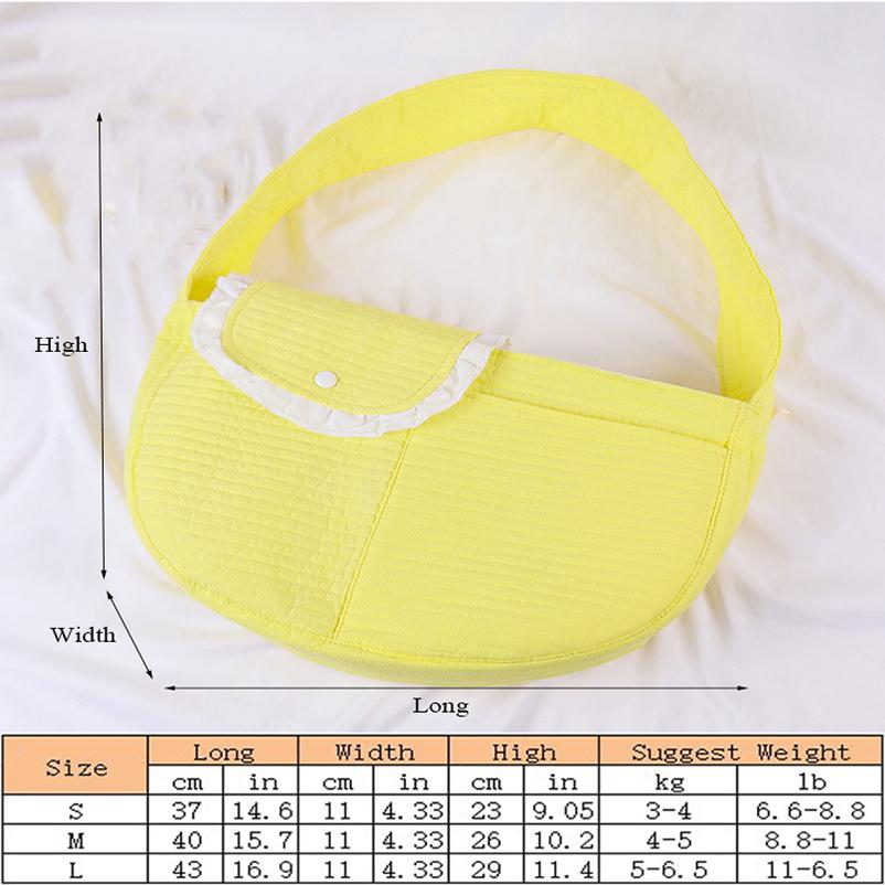 Pet crossbody bag portable one-shoulder breathable cat bag widened canvas handbag soft crossbody pet bag