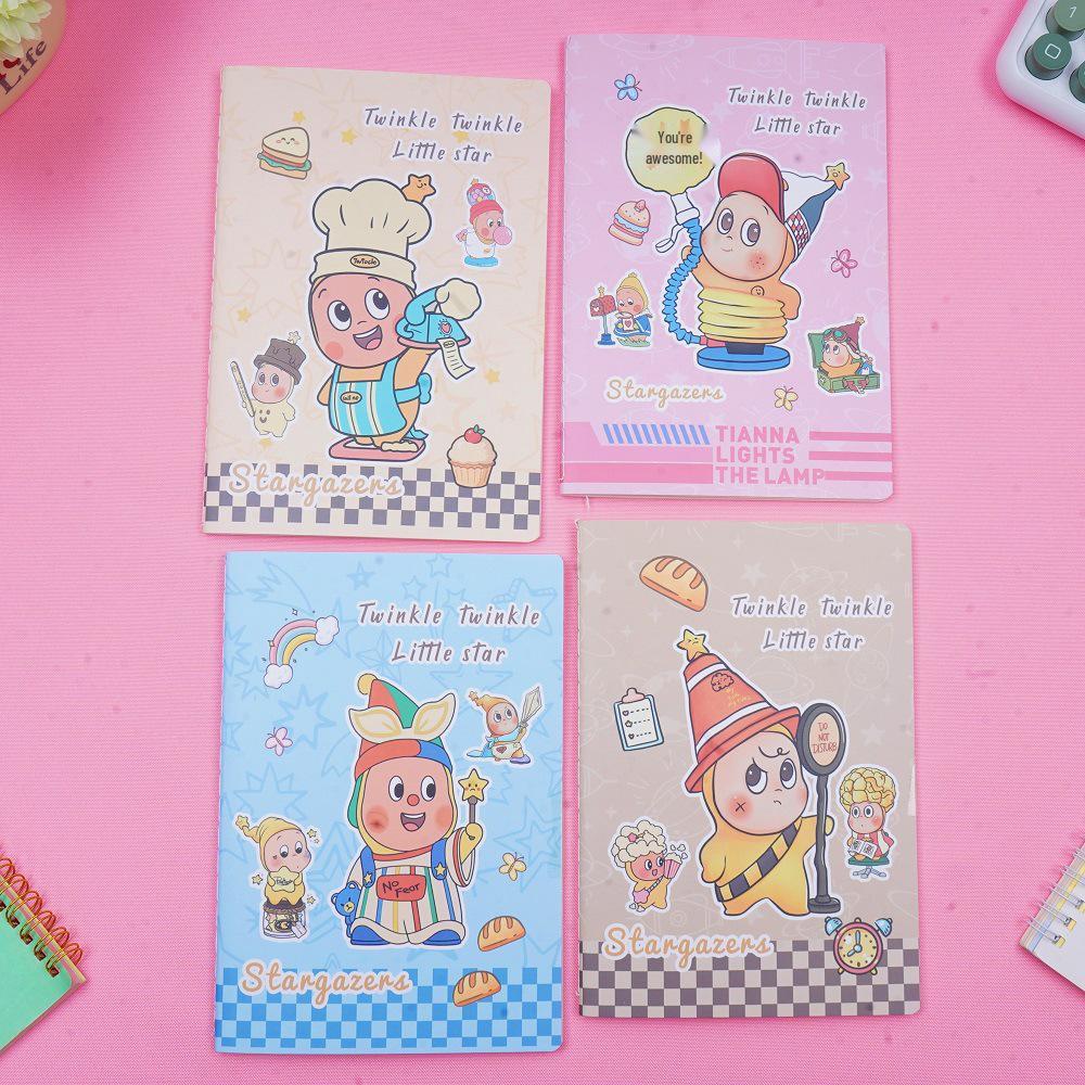 Creative Star A5 Stitch-Bound Notebook: Cute Cartoon Diary for Students & Kids