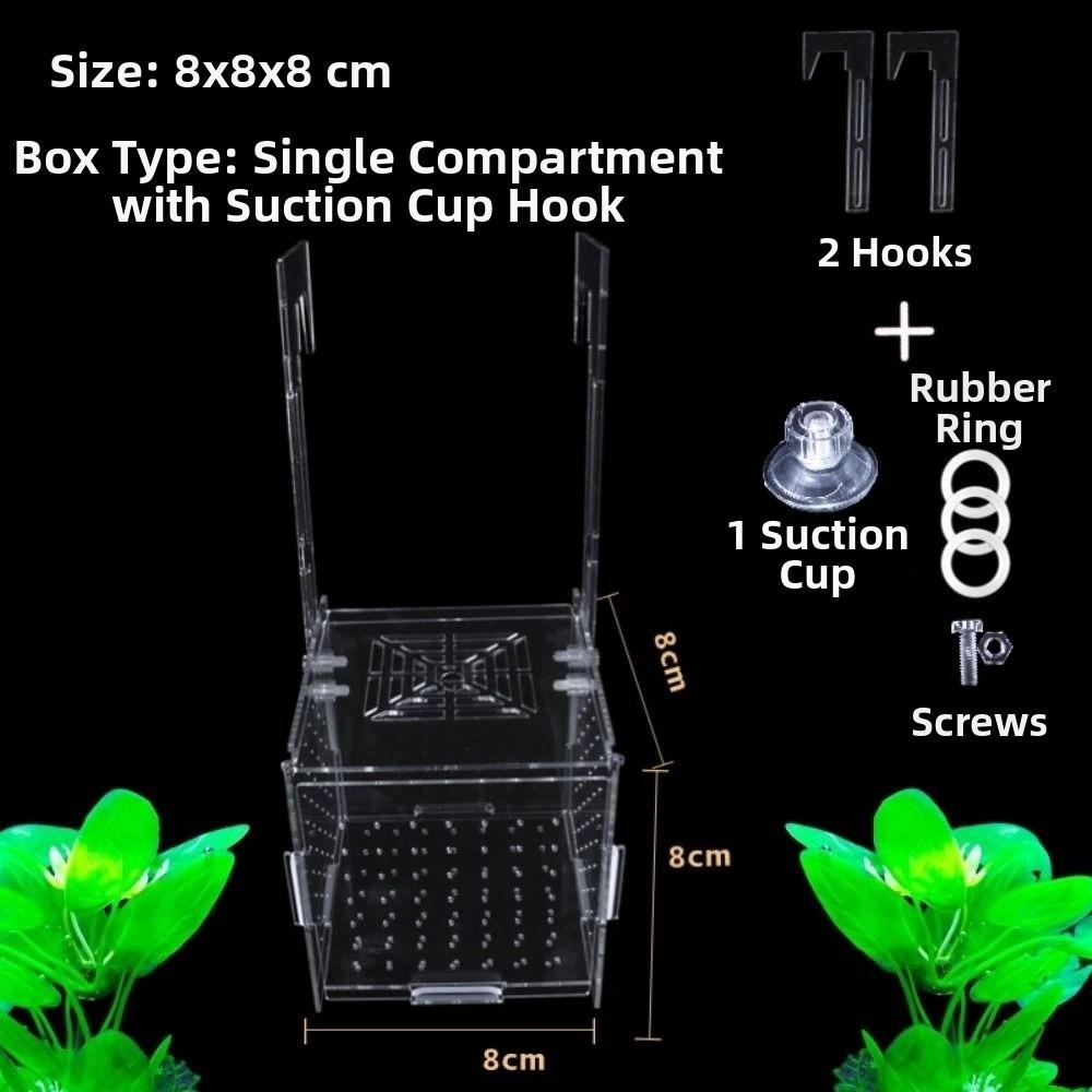 

1 шт. Маленькая камера для нереста и инкубации аквариумных рыбок, разделитель, прозрачный акрил