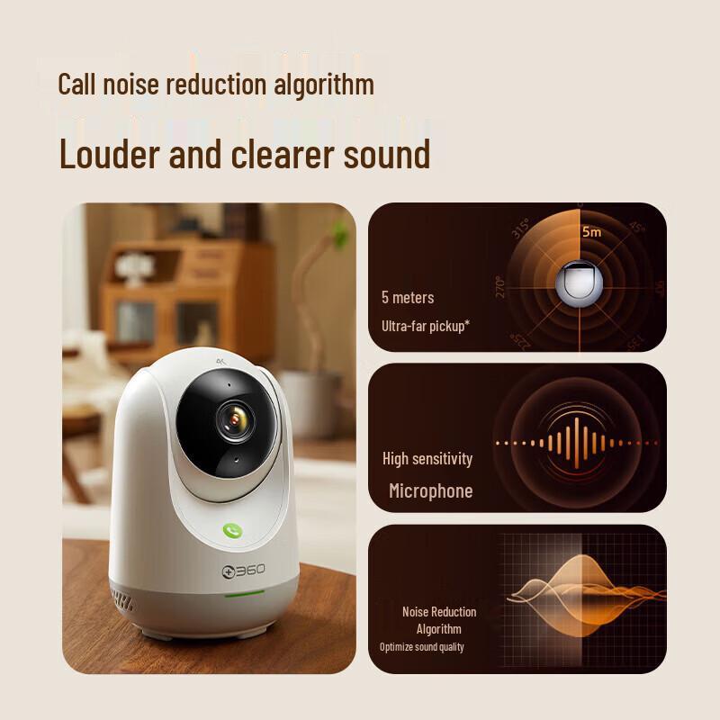 360 9Pro 8MP Dual-Band WiFi Pan/Tilt Home Security Camera (CN version)