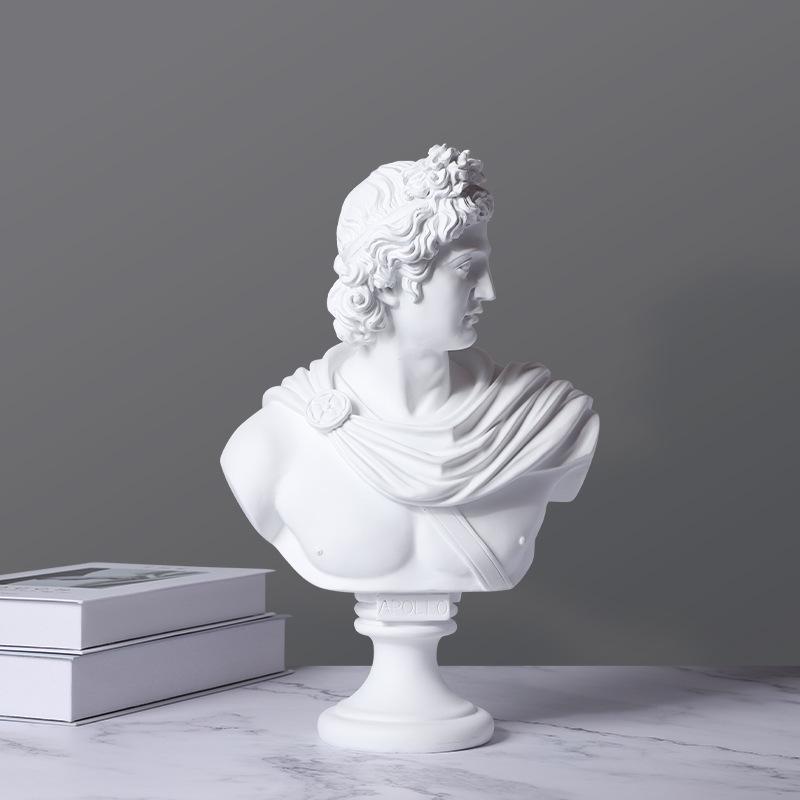 Ornamenti statua David ritratto stile nordico, testa personaggio, resina per ufficio tipo soggiorno per regalo ornamento artigianale bir