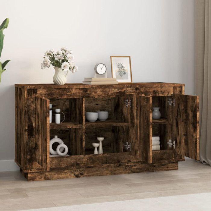 VidaXL Buffet chêne fumé 102x35x55 cm bois d'ingénierie 831890