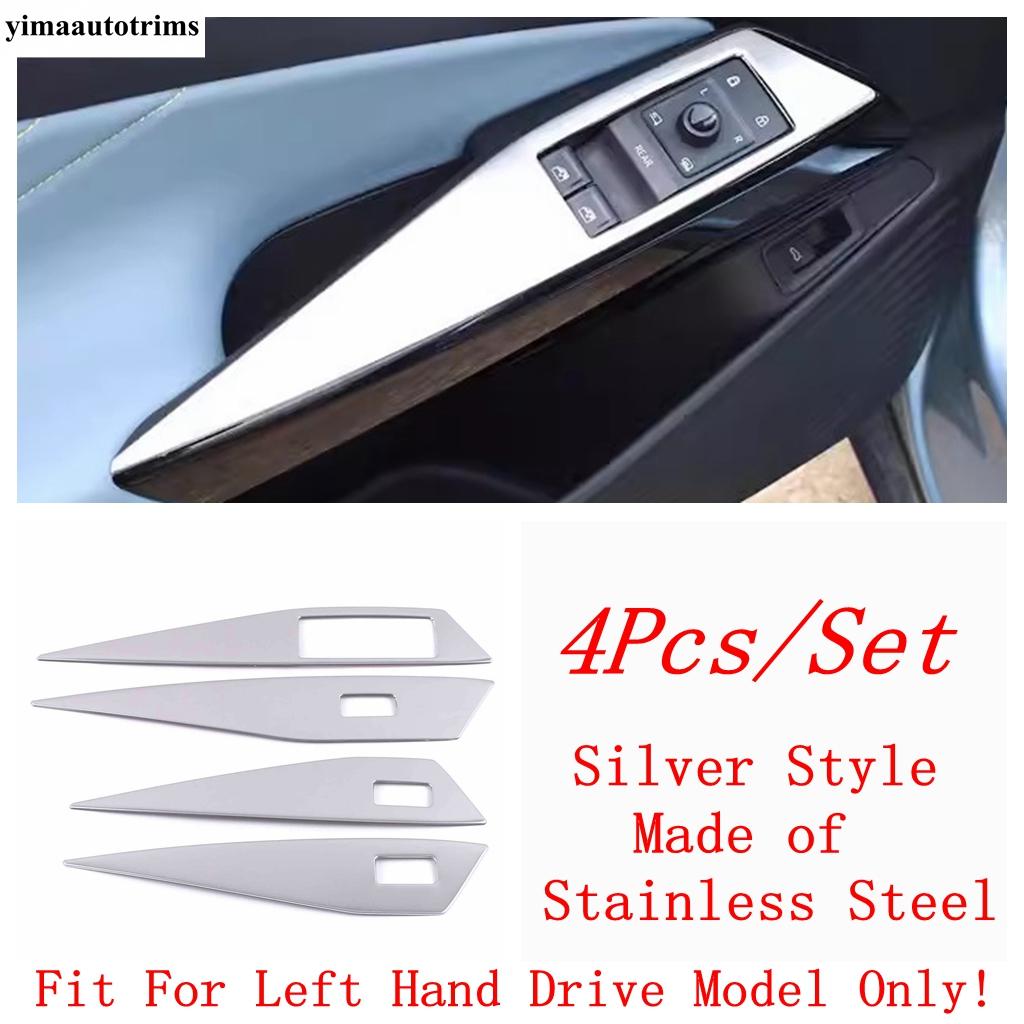 Auto Innen Tür Armlehne Fensterheber Knopf Panel Abdeckung Zierleiste Für VW Volkswagen ID.4 ID4 - 2025 Karbonfaser Optik Zubehör