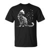 Cat Dandelion Vintage Flower Graphic Cat Lover T-Shirt
