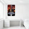 Endgame Movie Promotional Metal Tin Sign - Vintage Epic Sunset City Skyline Poster with Ornate Sword & Two Men for Home Bar Club