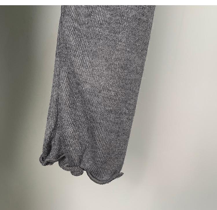 Korean Dongdaemun Sheer Slimming Long Sleeve Top for Women