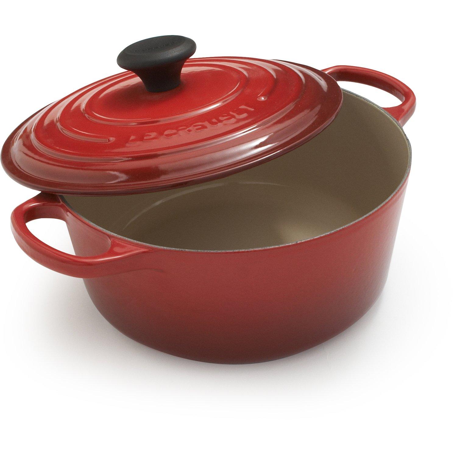 

Le Creuset Cast Enamel Pot Signature Cocotte Ronde 24 cm Cherry Red Gas IH Oven Compatible Japanese [Authorized Product]
