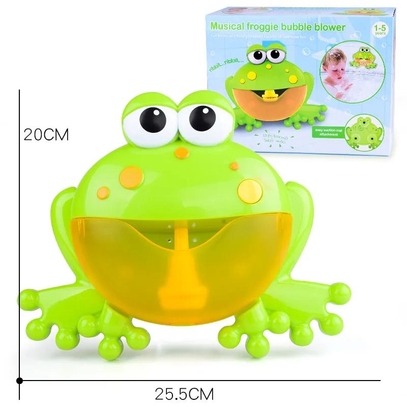 Hot Selling Frog Crab Bubble Machine Music Bath Electric Bubbles Bathtub Soap Automatic Baby Bathroom Toy for Children Brinquedo