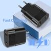 2.4A Dual USB 2-Port Charger for US/EU/KR/UK - Mobile Travel Adapter