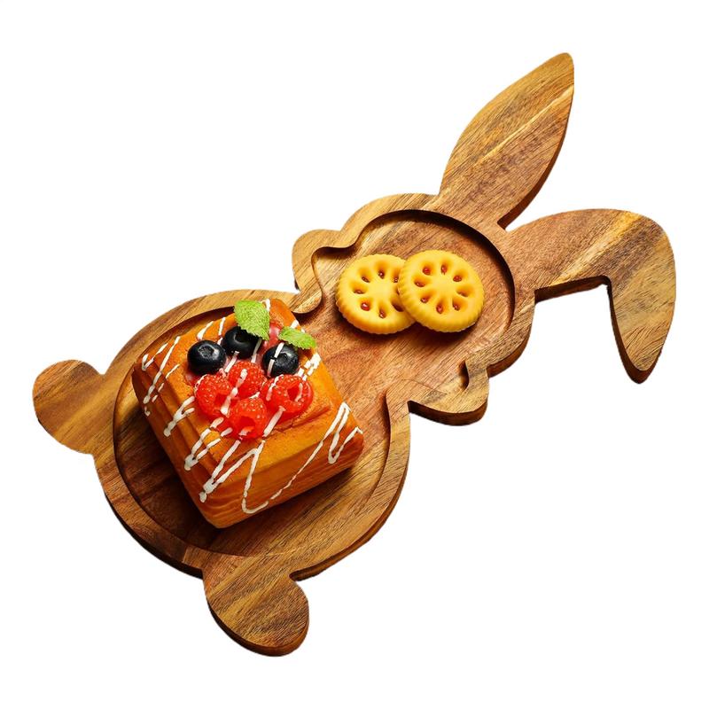 Easter Easter Wooden Bunny Tray Rabbit Shaped Charcuterie Board Kitchen Chopping Board Platter for Fruit Salad Cake home decor United States