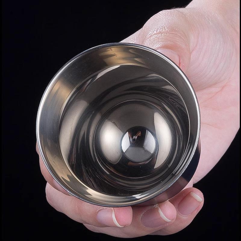 Summer Simple Flat Bottom Cup Stainless Steel Double-Layer Inner Tank Capsule Coffee Cup High-Grade Solid Color Water Cup