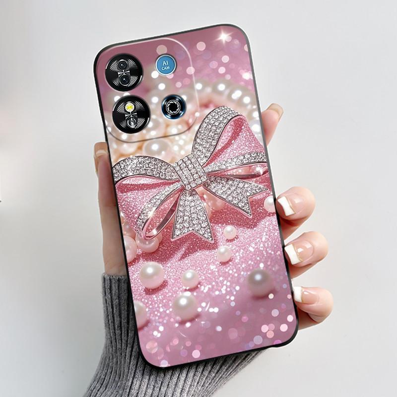 Casing For Oukitel C57S/C57 Pro/C57 Plus/C57 Ultra/BLU J12 Case Aesthetic Cute Cat Cartoon Black Soft Silicone Shockproof Cover