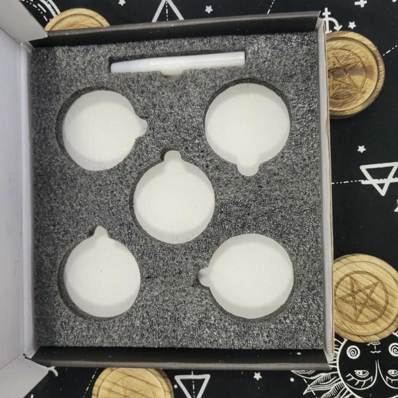 Candle Holder Board Astrology Pentacles Candlestick Plate Altars Witchcraft Wiccan Divination Decors Candle Holder Tray