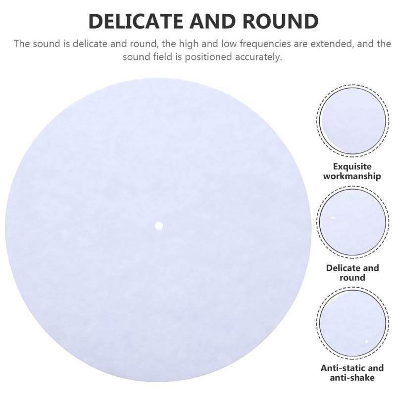 Wool Felt Slipmat for Vinyls Records Players, 12inch AntiStatic Turntables Mats with Enhances Bass and Noise Reductions