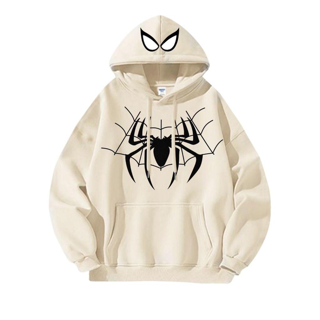 Style Américain Style Rétro Spiderman Dessin Animé Anime Périphérique Sweat à Capuche pour Homme au Printemps et en Automne Sweat à Capuche pour Parent Adulte