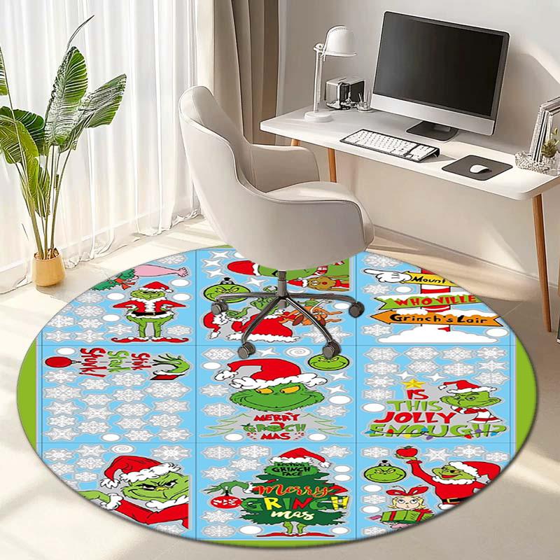 American Christmas Comedy How the Grinch Stole Christmas carpet Household goods decoration anti slip home table and chair mat aisle door mat carpet 25