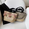 Cotton Linen Tote Bag With Letter Pattern For Daily Casual Fashion Girls