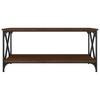 823311 vidaXL Table basse Chêne marron 100x50x45 cm Bois d'ingénierie et fer