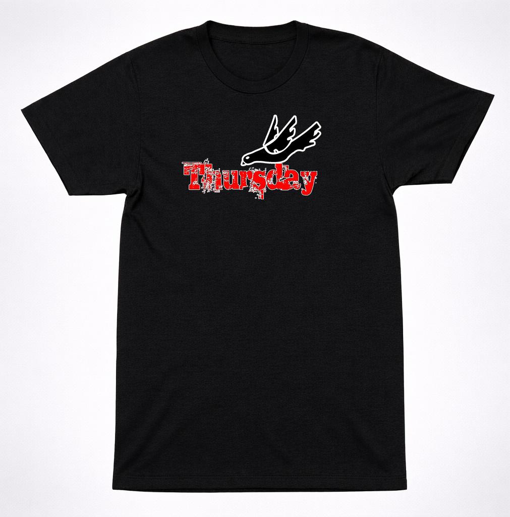 Thursday Red White Distressed Logo with Dove Post-Hardcore Emo Band T-Shirt S разноцветный