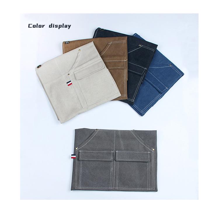 Customizable Canvas Apron for Gardening, Electricians, Carpenters, Barbers, and Coffee Shop Workwear