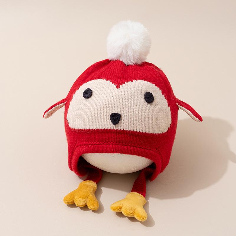 Infant Handmade Knit Cap With Soft Cotton Material For Breathable Winter Warmth