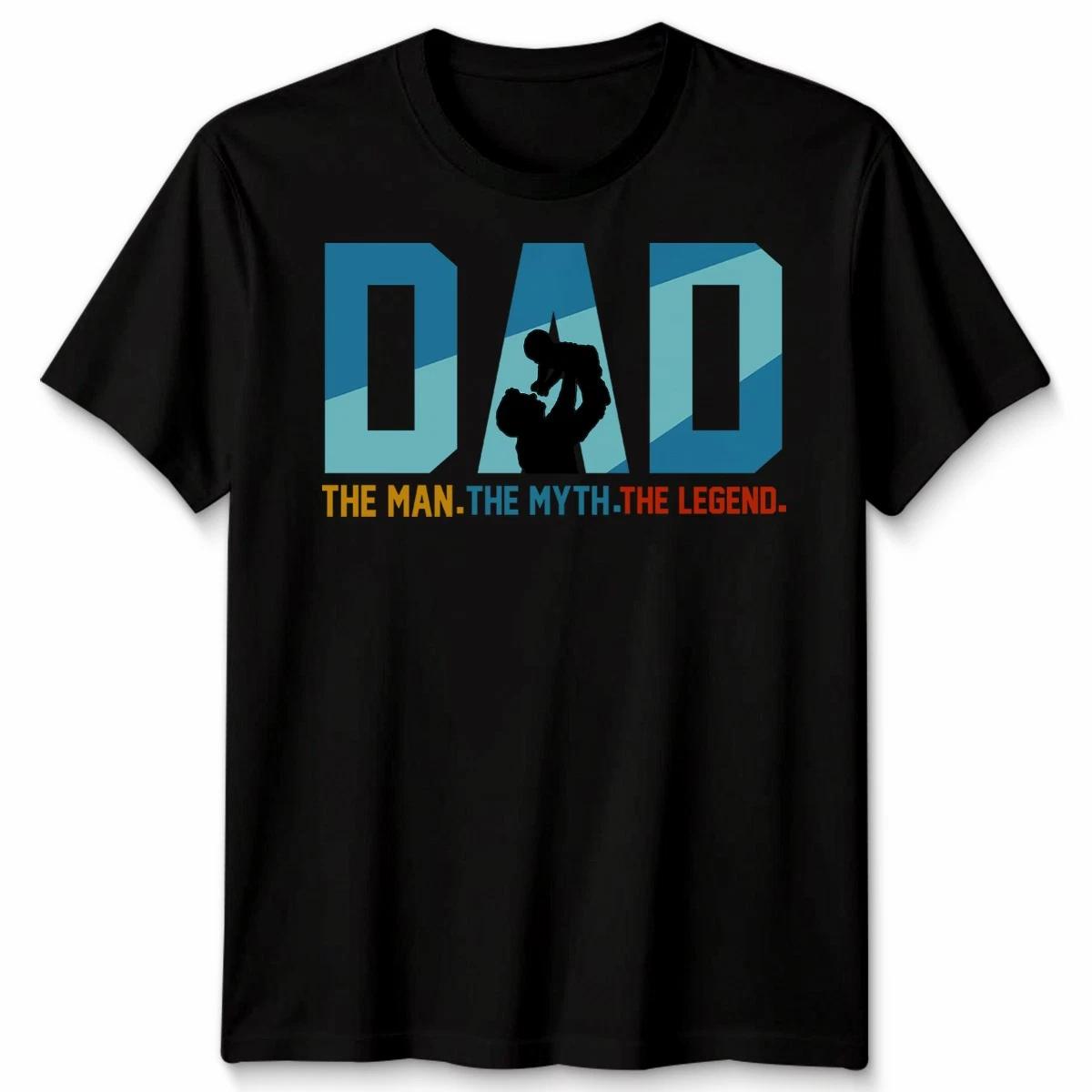 Unisex Dad Silhouette Funny Fathers Day T shirt Best Daddy Ever Papa Life 4XL