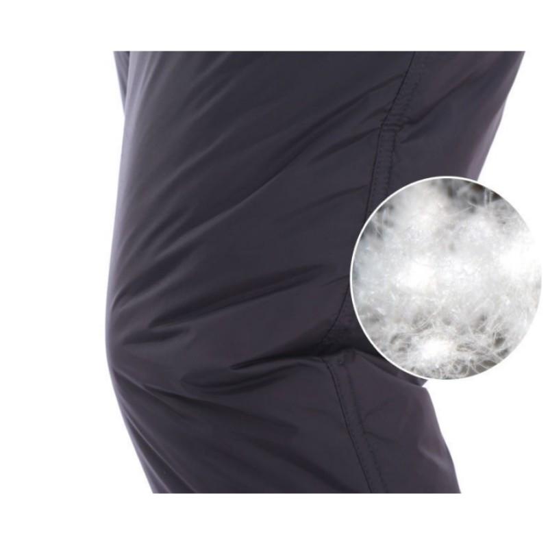 Pánské zimní businessové teplé kalhoty s polstrováním, s vysokým pasem, nadměrné velikosti