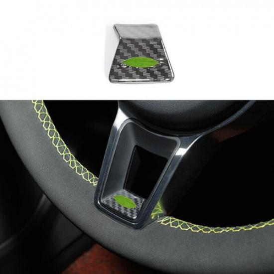 For Porsche Cayenne 2018- ABS Carbon Fiber Steering Wheel Decor Cover Trim