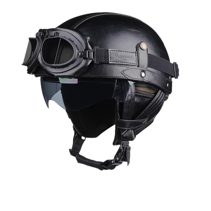 Vintage Motorcycle Half Helmet M-XL