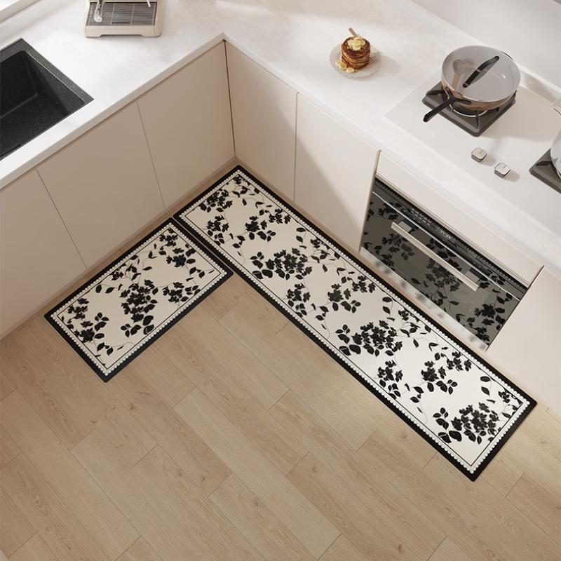 

Кухонный коврик Простая домашняя декорация Маслостойкий Водонепроницаемый Ковер ПВХ Кожа Устойчивый к царапинам Износостойкий Коврик Alfombra 1pc 50x80cm