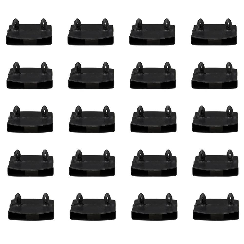20pcs Replacement Bed Slat Holders Caps Plastic Black Bed Slats Connector Square Convenient Sofa End Caps Holder Sofa