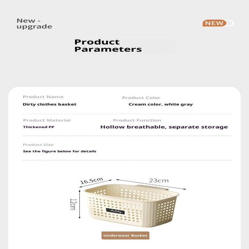 Multi-Size Laundry Basket With Handle Large Capacity Dirty Clothes Basket Laundry Hamper